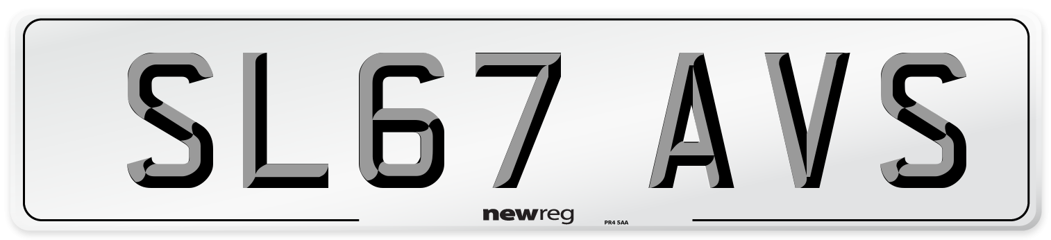 SL67 AVS Number Plate from New Reg